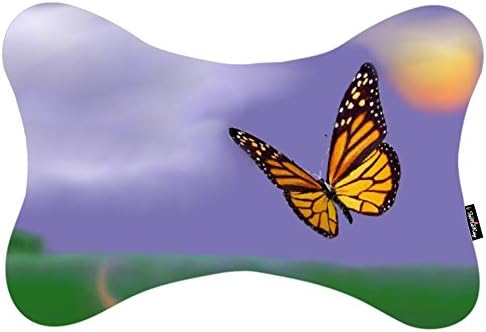 i FaMuRay Dog Bone Shape Car Neck Pillow/Cushion with Cosmos Fastening Strap Just Sunrise Butterfly Morning Landscape Sun Resized HD Wallpapers