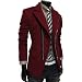 TheLees Mens Unbalance Zipup Slim Fit PEA Coat Jacket