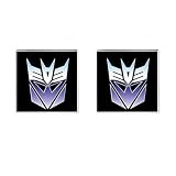Cufflinks Square of Transformers Vintage Original Decepticon Logo