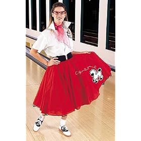 <b>Complete 7-Piece Adult Poodle Skirt Outfit</b>