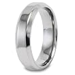 Beveled Edge Polished Titanium Ring (6mm) - Sizes 6 - 13