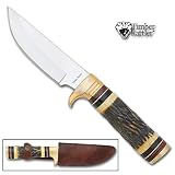 Timber Rattler Yellow Stag Bone Hunting Bowie