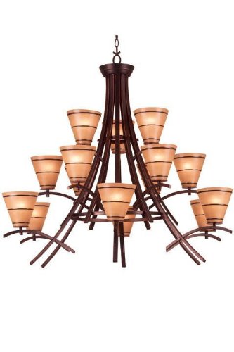 black Friday Wright light Chandelier AMBER BRONZEB00263DM5E