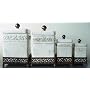 Atique Style White Glazed Ceramic Kitchen Canister Set of 4