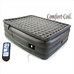 Click here to buy Easy Riser Grey Queen Size High Rise PillowTop Air Bed with Remote Control.