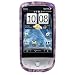 Crystal Hard Purple LEAVES Design Cover Case for HTC HERO CDMA Sprint + Swivel Belt Clip [WCP203]
