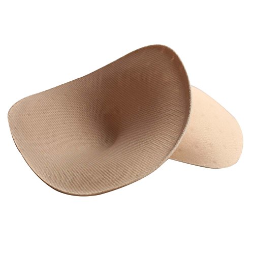 TopBine Removeable Bra Pads Inserts Bikinis Swimsuit Bra Cups (1-pair -Bore a hole)