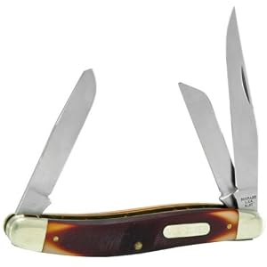 Schrade 61OT Old Timer Slim Premium Stock Folding Knife with Clip, Sheepfoot, and Spey... by 