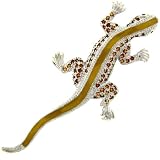 Sterling Silver Enamel Lizard Brooch