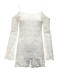 Sexy Long Sleeves Off the Shoulder Above the Knee Floral Print Lace Bodycon Dress/Tunic/Mini Dress 