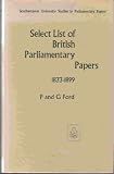 Select list of British parliamentary papers, 1833-1899