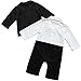 FEESHOW Baby Boy's 2Pcs Gentleman Wedding Formal Tuxedo Suit Romper Outfit Set