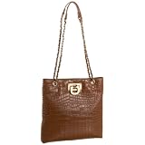 DKNY Croc-Embossed Leather Chain N/S Cross-Bod