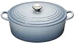 Le Creuset 27 cm Cast Iron Oval Casserole, Coastal Blue
