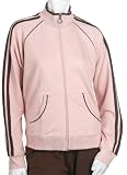 NYL New York Laundry Womens Athletic Striped Baby French Terry Mockneck Kangaroo Pocket Jacket
