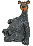Cute Comical Black Bear Rubbing His Coin Bank Belly - Money Change Collector Statue Figure 8