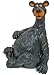 Cute Comical Black Bear Rubbing His Coin Bank Belly - Money Change Collector Statue Figure 8"