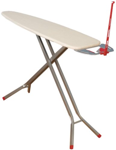 Household Essentials 865500 4-Leg Fibertech Top Ironing Board with Cotton Cover Installed