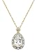 10k Yellow Gold, April Birthstone, White Topaz and Diamond Pear Shaped Pendant