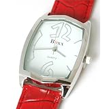 IMAGE OF Time Accessories BOXX Gents Red/Silver Crocodile Leather Effect Watch