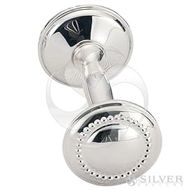  Empire Silver Sterling Beaded Dumbbell Rattle