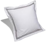 Pinzon Hotel Satin Stitch 400-Thread-Count Sateen 18-Inch Decorative Pillow, Espresso