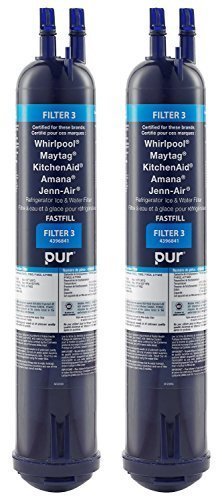 Whirlpool 4396841P PUR Push Button Side-by-Side Refrigerator Water Filter, 2-Pack by Whirlpool