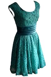 Short Lace Satin Evening Dress/Homecoming Dress/Party Dress 