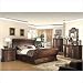 Bundle-51 Cannes Sleigh Bedroom Set in Dark Cherry (6 Pieces) Size: Queen