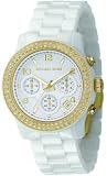 Michael Kors #MK5237 Women's White Ceramic Crystal Bezel Chronograph Watch