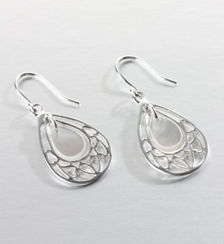 Sterling Silver Oval Hook Earrings