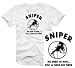 SNIPER PC-GAME T-SHIRT weiss / schwarz S M L XL XXL XXXL