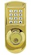 Electronic Keyless Deadbolt System - Bright Brass, #414
