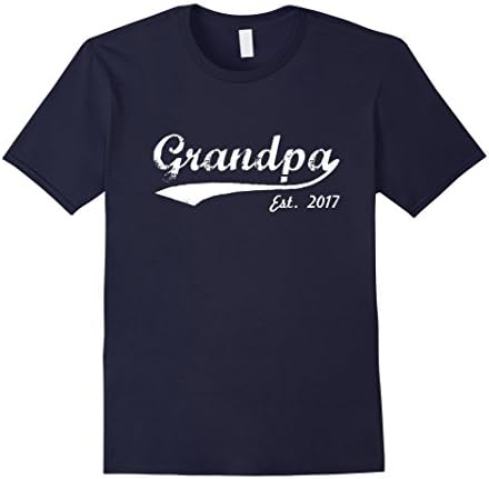 Men's New Grandpa T-Shirt - Grandpa Est. 2017 - Grandpa To Be T-Sh XL Navy
