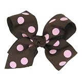 The Trendy Turtle 4.5 Large Grosgrain Ribbon Interchangeable Boutique Tied Hairbow on Alligator Clip - Use as Hair Bow, Attach to Beanie or Headband - for Babies to Toddlers to Youth Girls (Many Colors Available)