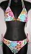 END OF SUMMER SALE Juniors Bikini Swimsuit Triangle Top with Tie Side Bottom in Prints