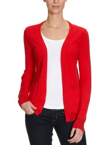 VERO MODA Damen Strickjacke 10070492, Gr. 38 (M), Rot (TOMATO RED) Preisvergleich