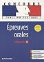 Epreuves orales, cat�gorie C