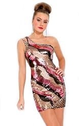 Modest Chiffon/Taffeta/Tulle One Shoulder Crystal Crystals Beaded Applique Lace Bridesmaid Dress 