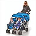 Foundations Quad Four Child Stroller, Blue