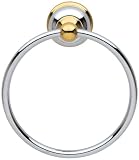 Baldwin 3544.263 Laguna Towel Ring, Polished Chrome with Polished Brass