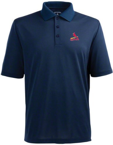 St. Louis Cardinals Navy Pique Extra Light Polo Shirt