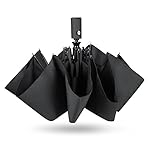 PLEMO 折りたたみ傘 自動開閉折り畳み傘 軽量 耐強風 撥水性 8本骨 ブラック (直径94センチ)