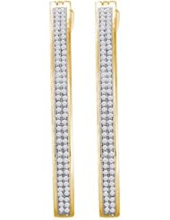 0.45CTW DIAMOND MICRO PAVE HOOPS