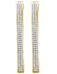 0.45CTW DIAMOND MICRO PAVE HOOPS