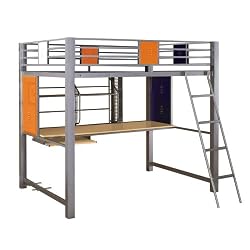 PowellTeenTrendsStudyLoftBed,Full