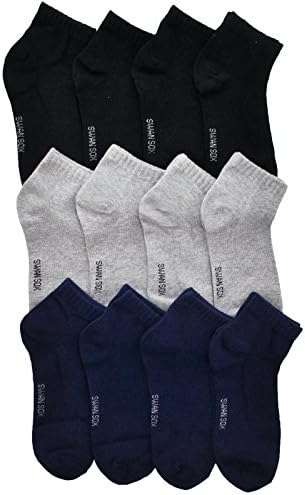 Angelina Unisex Adult and Kids Cotton Blend Low Cut Trainer Socks in Assorted Colors and Prints (12-Pack)