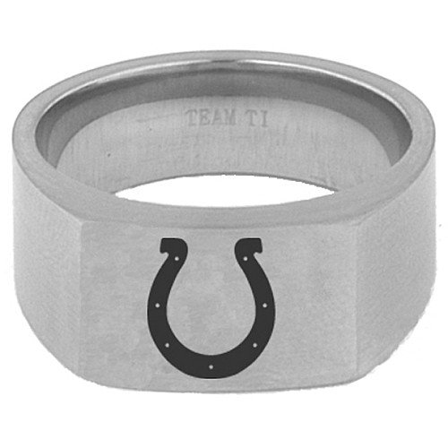 Team Titanium Indianapolis Colts 10mm Signet Ring Size 9