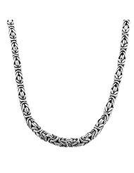 Oxidized Sterling Silver 4-mm Ribbed Bali Chain