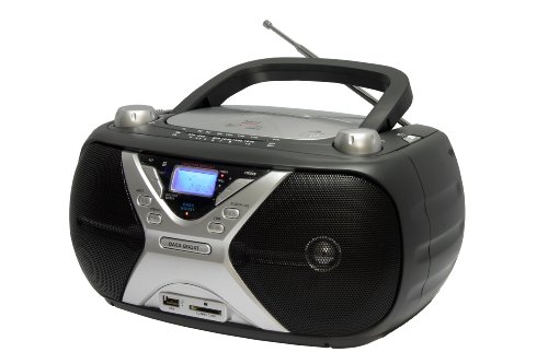 Unirex RX-906U Portable Stereo CD/MP3 Player With USB Port and Secure Digital Card Reader